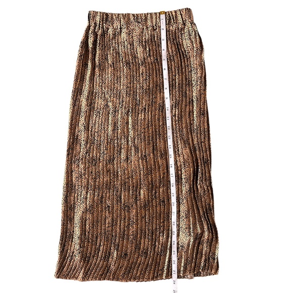 Sincerely Jules Leopard Print Pleated Midi Slip Skirt Size XS - Picture 6 of 9